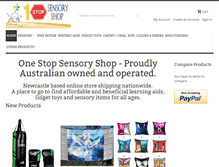 Tablet Screenshot of onestopsensoryshop.com.au